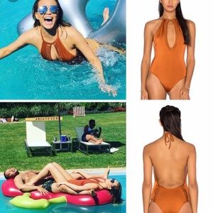 Tularosa Clemence One Piece Swimsuit in Rust (L)